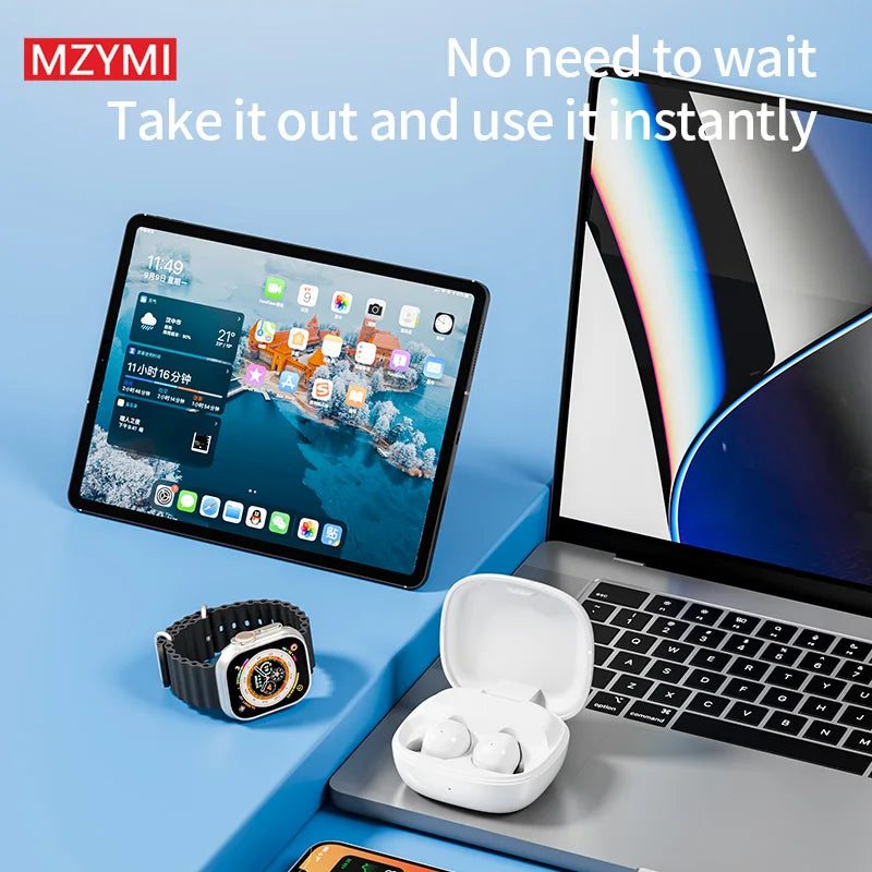 MZYMI S09 Wireless Earbuds ANC+ENC TWS Bluetooth5.4 Headphone Active Noise Cancelling