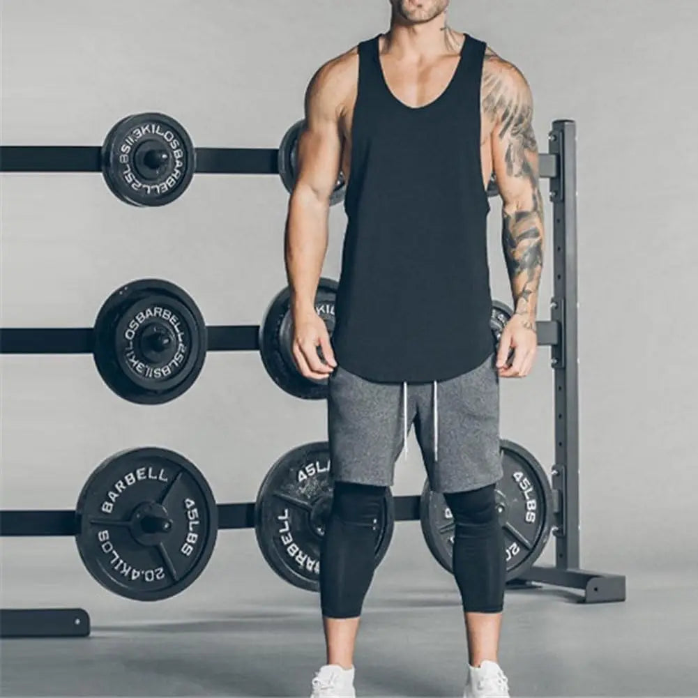 Magiftbox Men's Muscle Gym Workout Stringer Tank Tops Bodybuilding Fitness T-Shirts T01