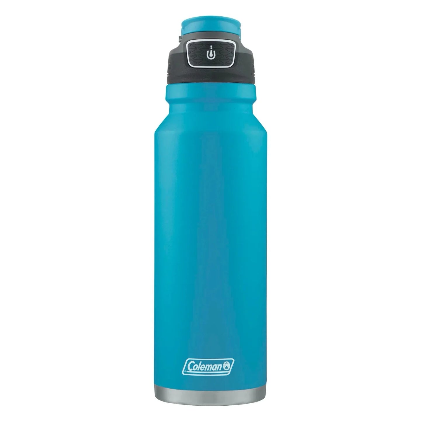 24 Ounce Caribbean Sea Solid Print Stainless Steel Insulated Water Bottle with Flip-Top Lid