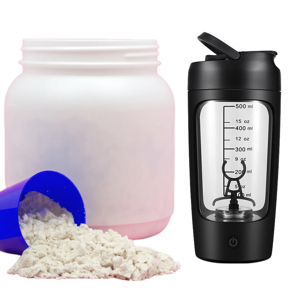 Electric Protein Shaker Bottle Rechargeable Portable Mixer Cup BPA Free