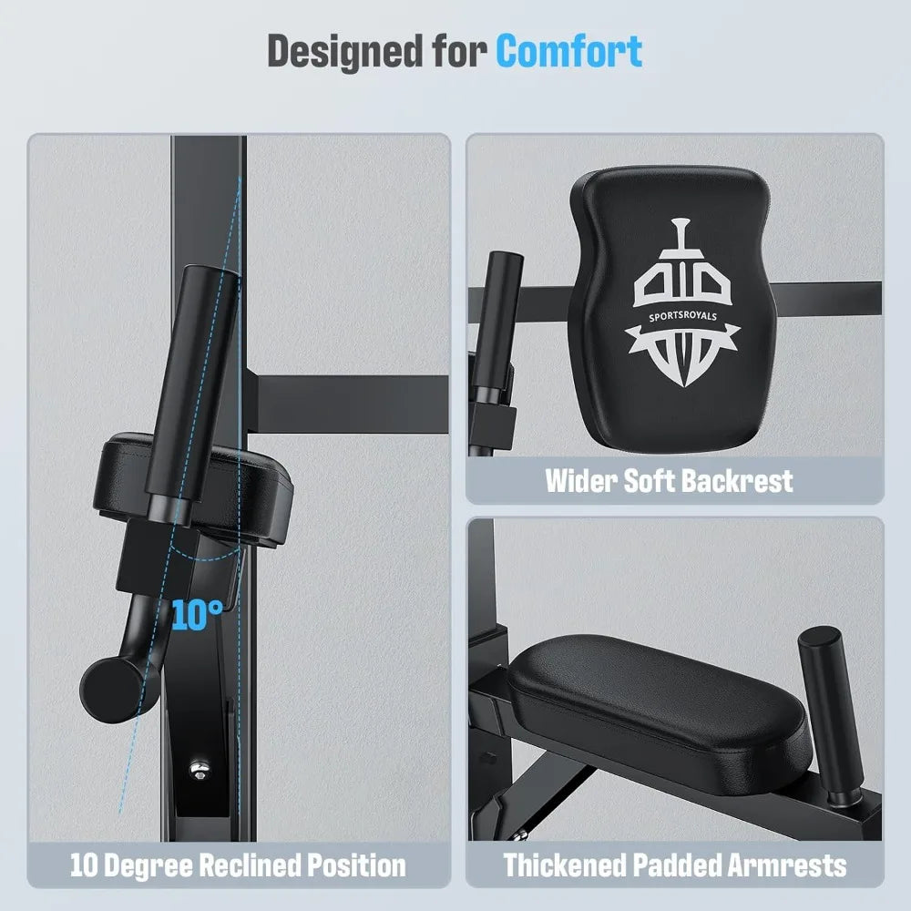 Power Tower Pull Up Dip Station Assistive Trainer 440LBS