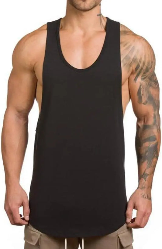 Magiftbox Men's Muscle Gym Workout Stringer Tank Tops Bodybuilding Fitness T-Shirts T01