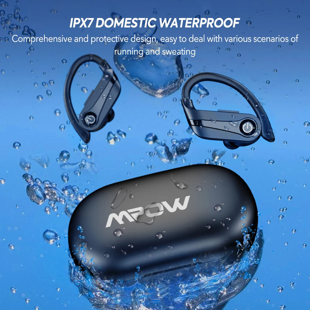 Mpow Q63 Bluetooth 5.3 Wireless Earbuds with Mic IPX7 Waterproof