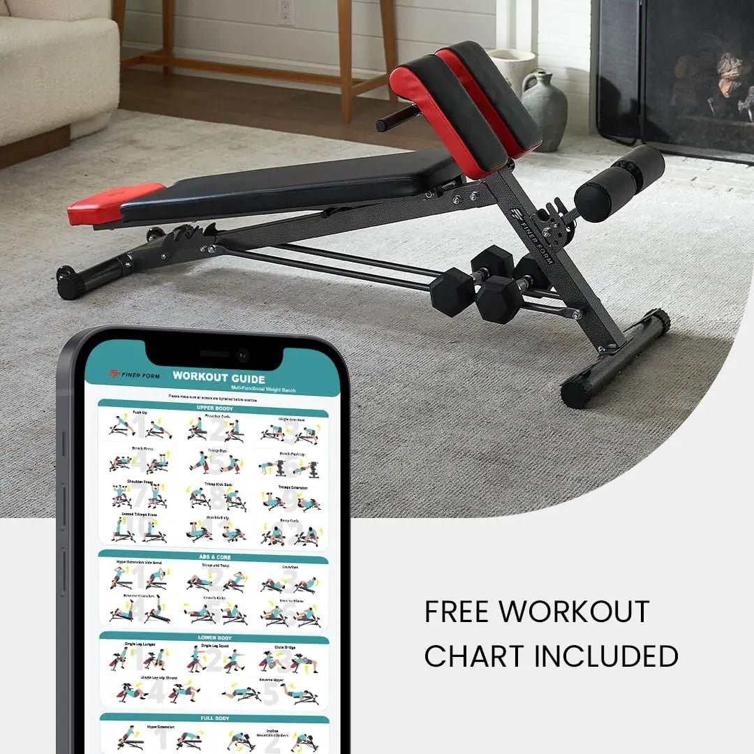 Form Multi-Functional Gym Bench for Full All-in-One Body Workout – Versatile Fitness Equipment for Hyper Back Extension, R