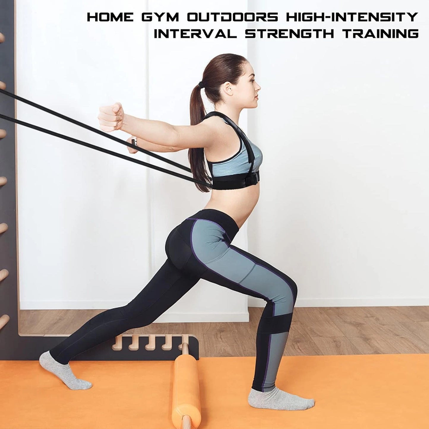 Highly effective and versatile resistance training fitness sled harness