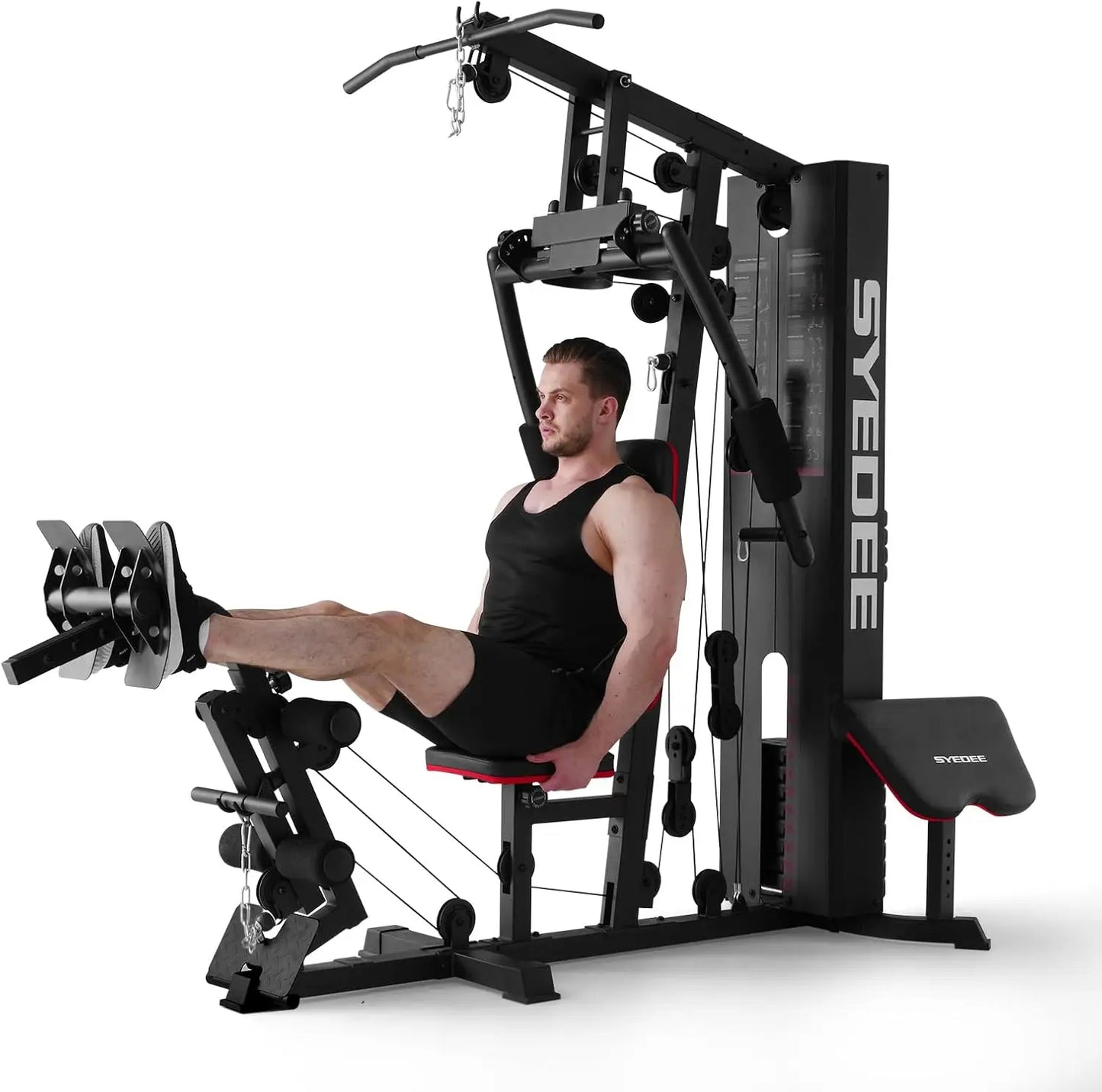 150LBS Weight Stack, Multifunctional Home Gym Equipment