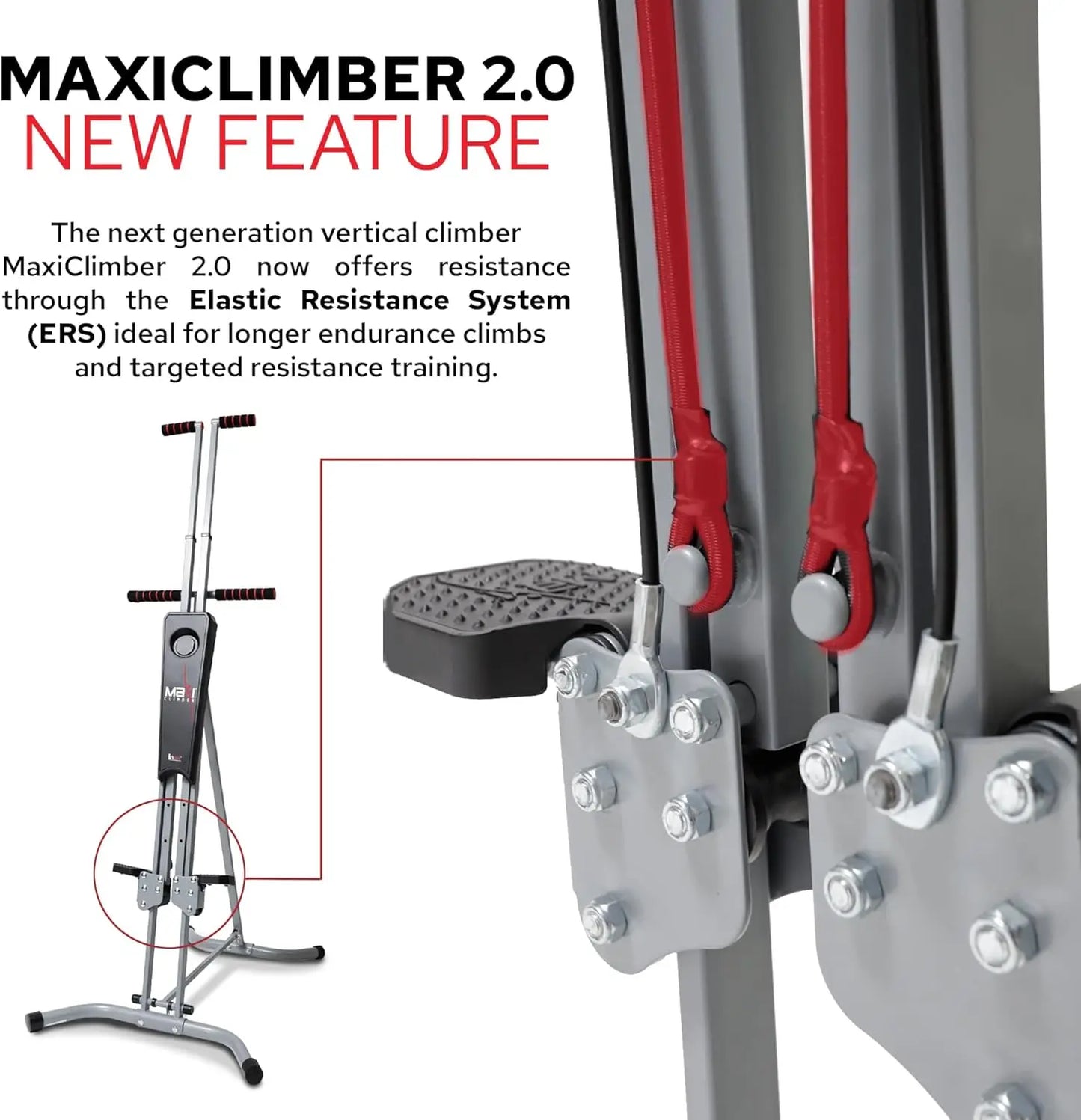 Vertical Climber provides an adjustable platform to target Power, Strength and Endurance Training for a Full-Body