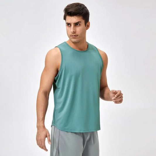 Quick Dry Running Sleeveless Fitness Athletic Muscle Tee Solid