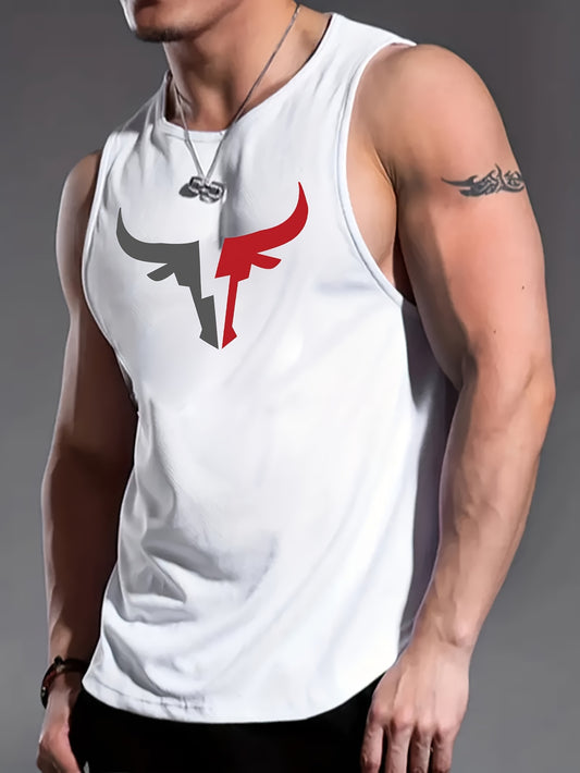 Men's Casual Graphic Tank Top Slim Fit