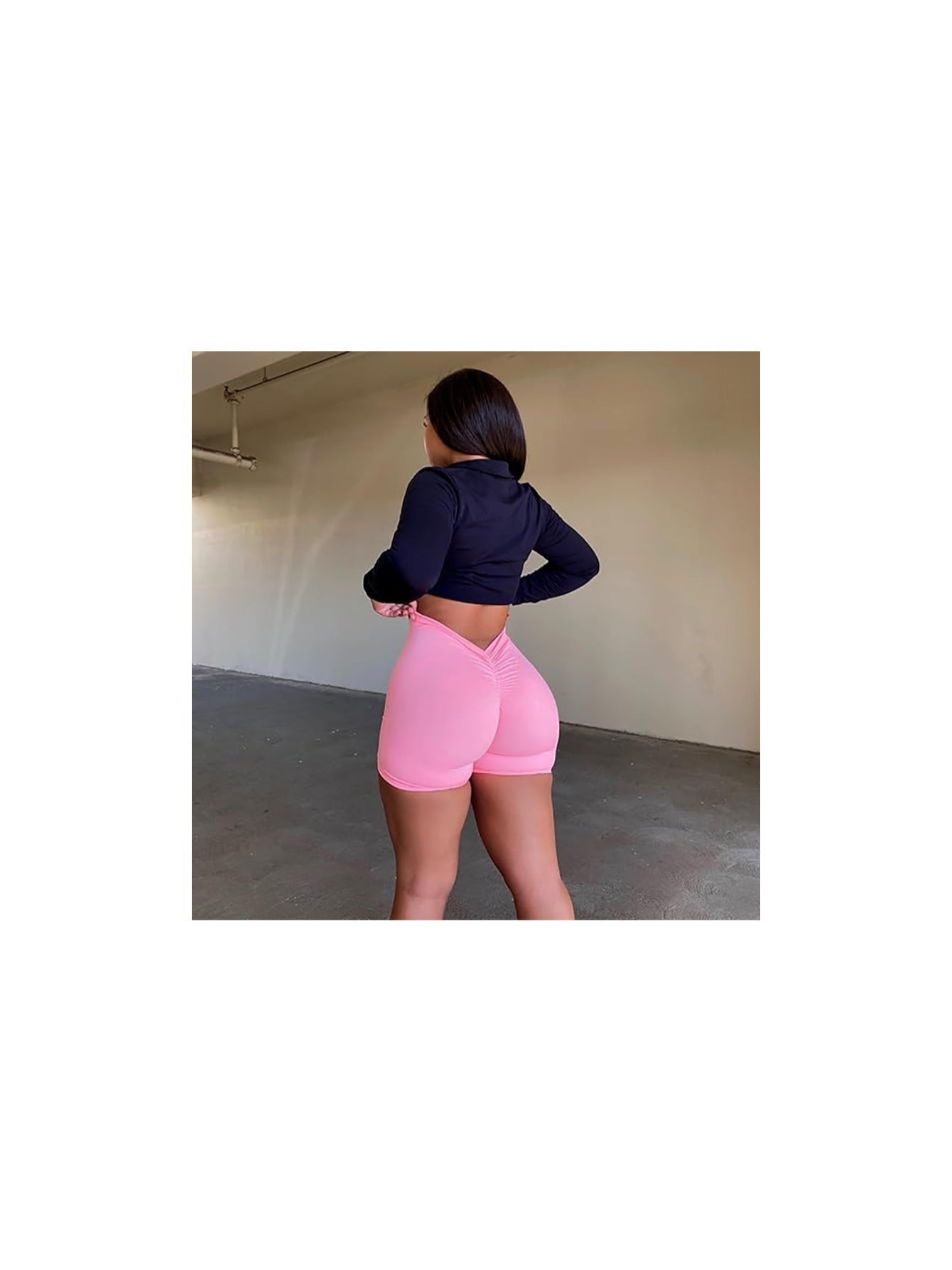 V-Cut Scrunch Butt Lifting Gym Yoga Fitness Tummy Control Activewear