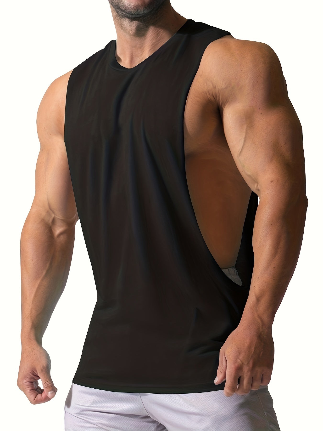 Muscle show strong men's fast drying breathable loose breathable comfortable sleeveless high performance vest