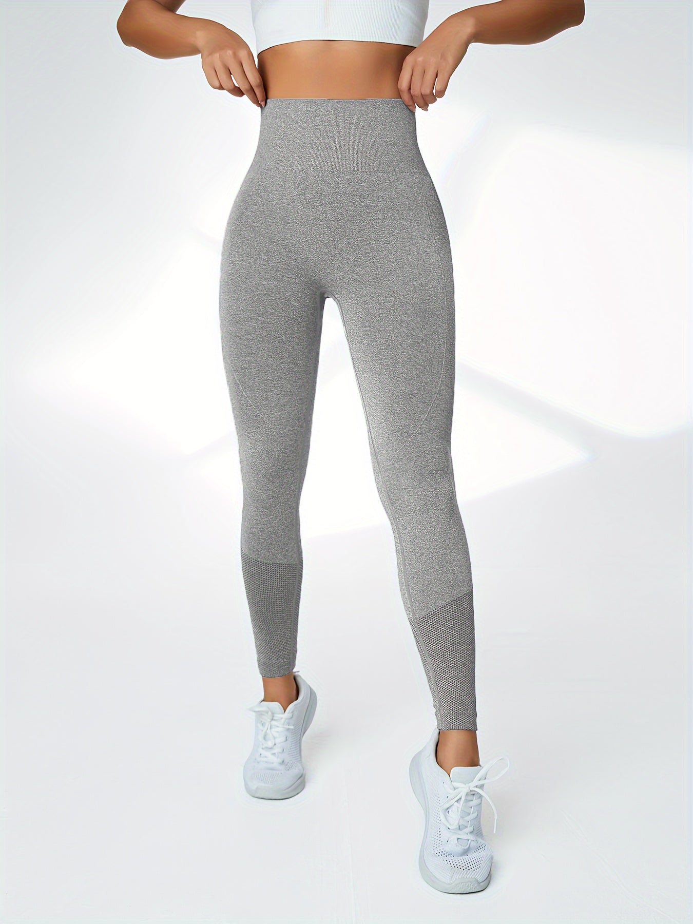 3-Pack High-Waist Compression Sports Leggings for Women with Side Stripe Detail