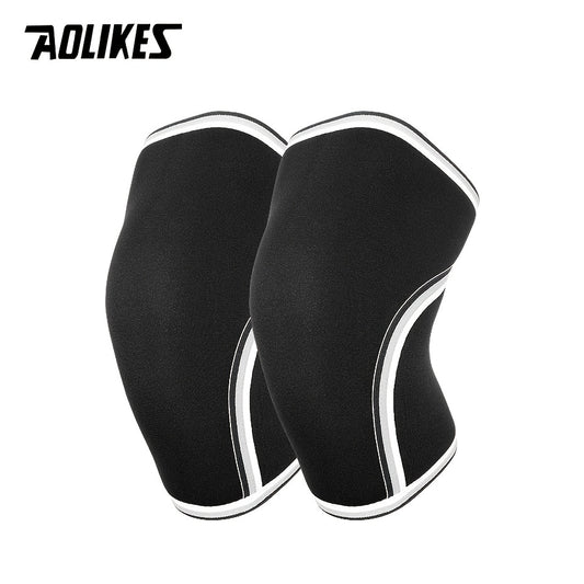 1pair AOLIKES Knee Support Sleeves - 7mm/0.28in Neoprene Compression Sports Protector for Men and Women