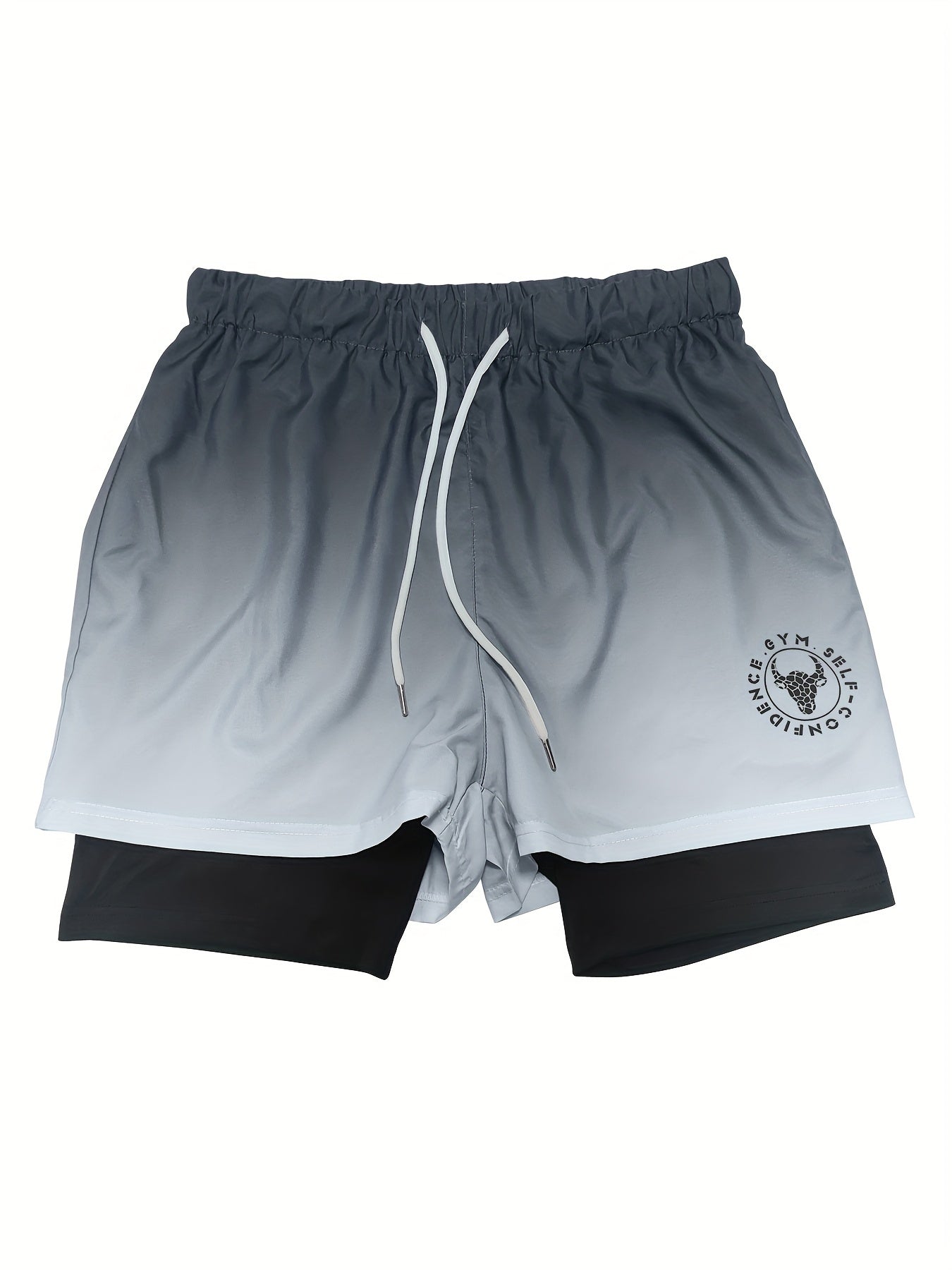3pcs Lightweight 2-in-1 Sports Shorts With Drawstring & Pockets