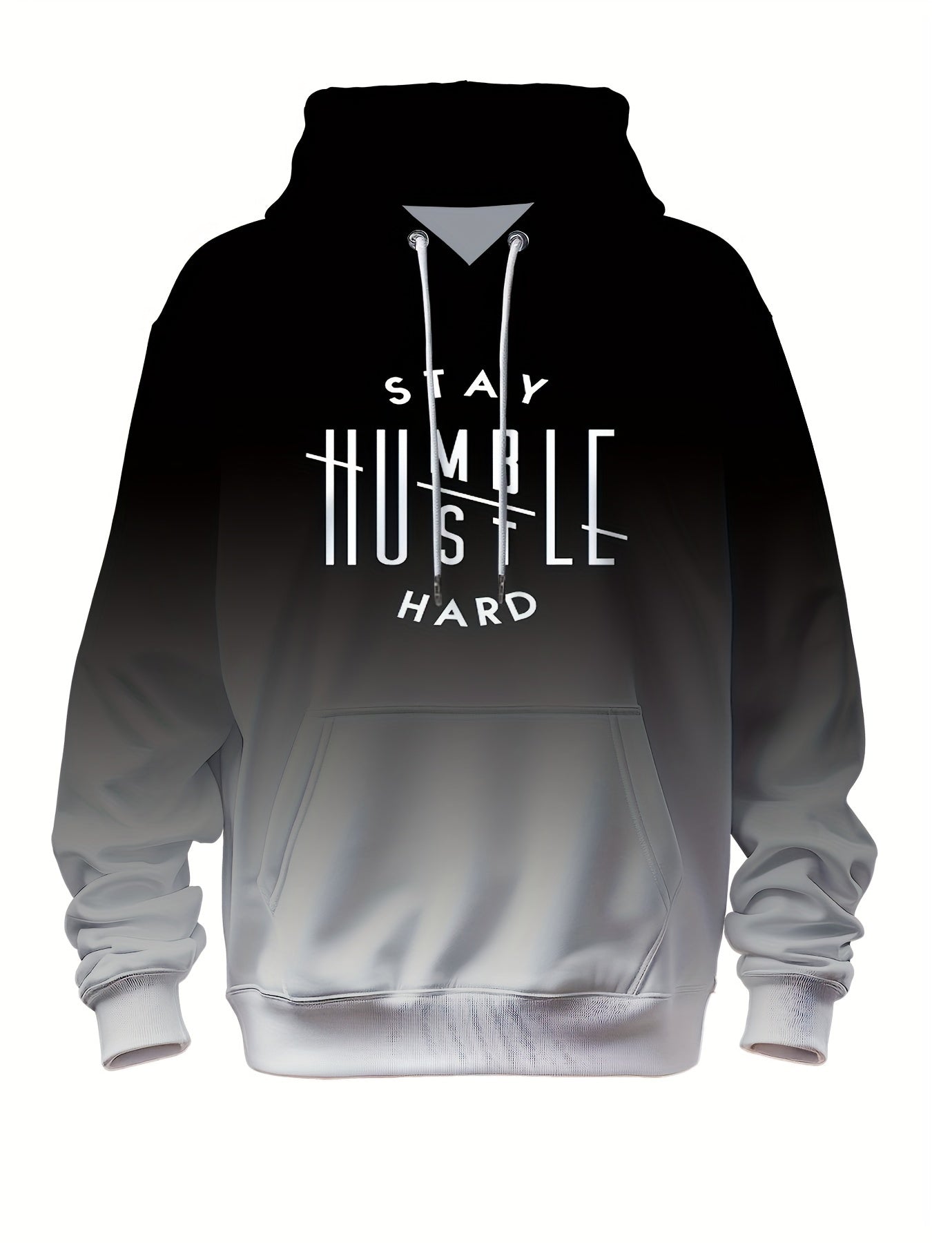Men's Casual Hoodie with 3D Letter Print