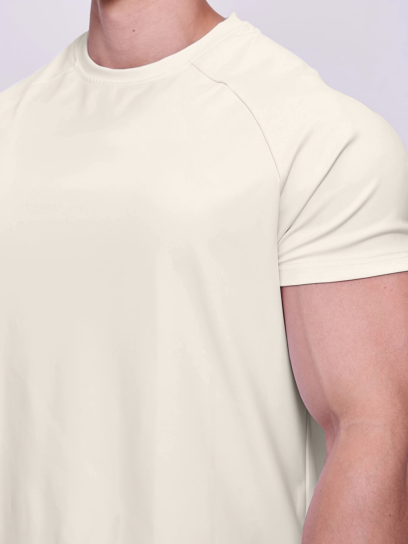 Stretchy Fashion Tee - Moisture-Wicking, Quick-Drying, Round Neck