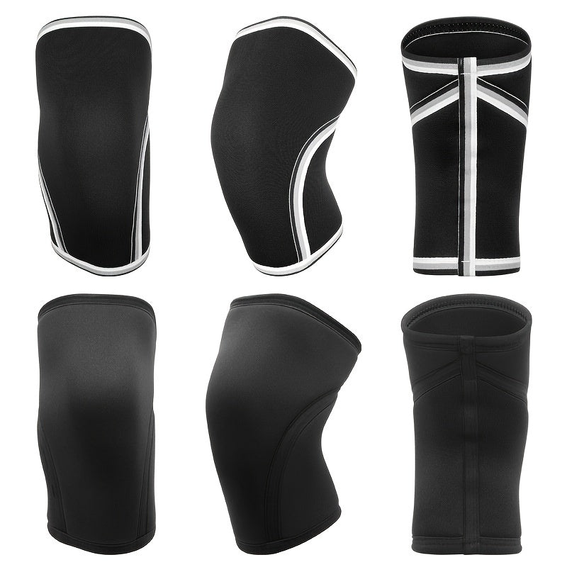 1pair AOLIKES Knee Support Sleeves - 7mm/0.28in Neoprene Compression Sports Protector for Men and Women