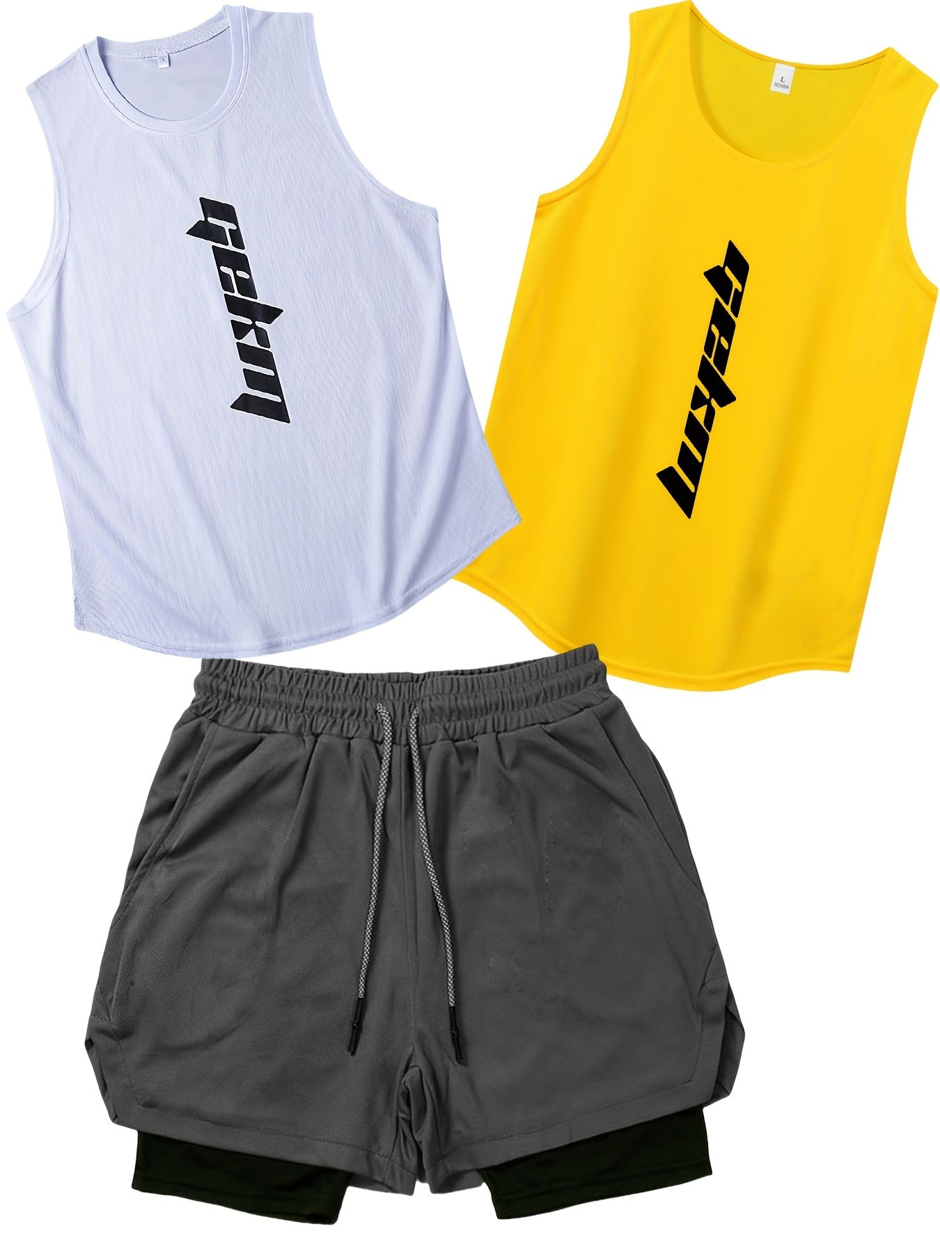 Men's Summer Fashion 3-pack Co Ord Set Of Sportswear