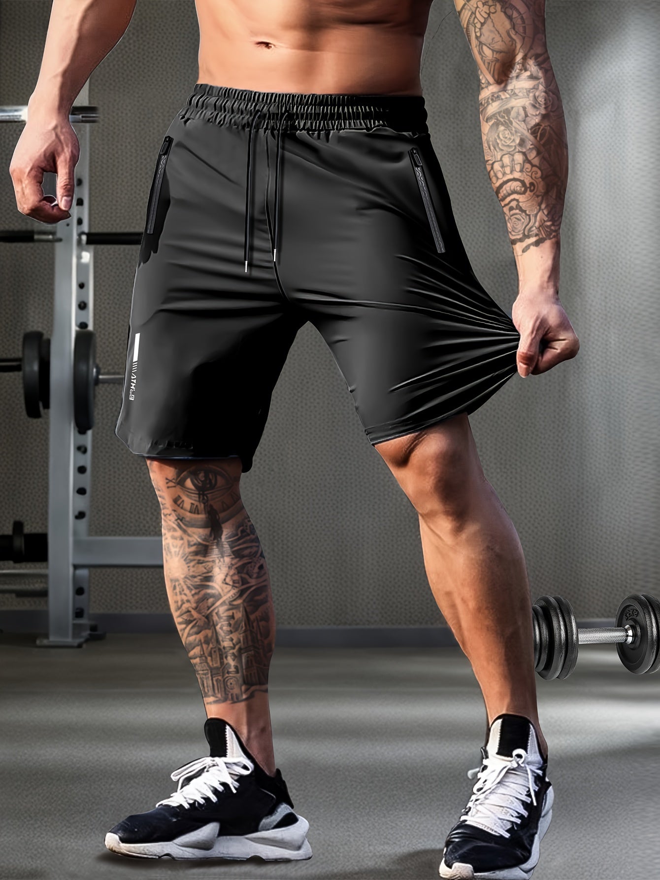 Stretchy Comfort Fit Mens Solid Shorts