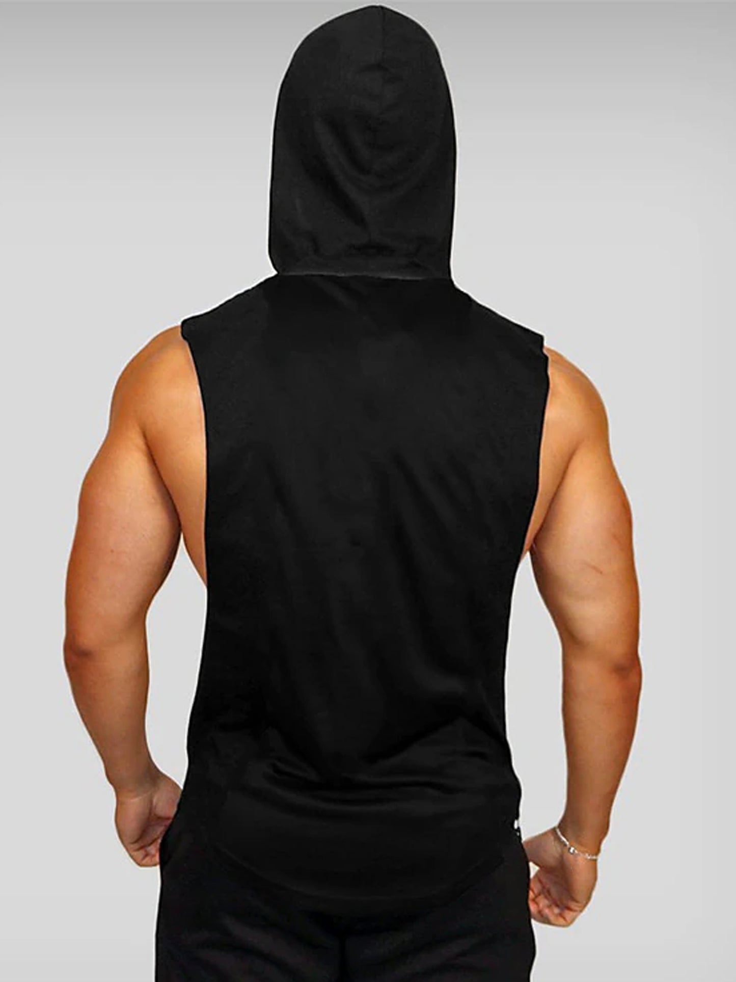 Mens FlexFit Sleeveless Hoodie