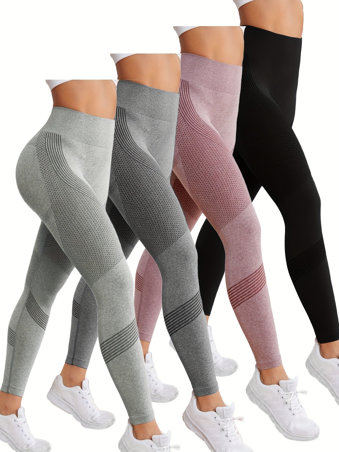 4Pcs High Stretch Butt Lifting Yoga Pants,