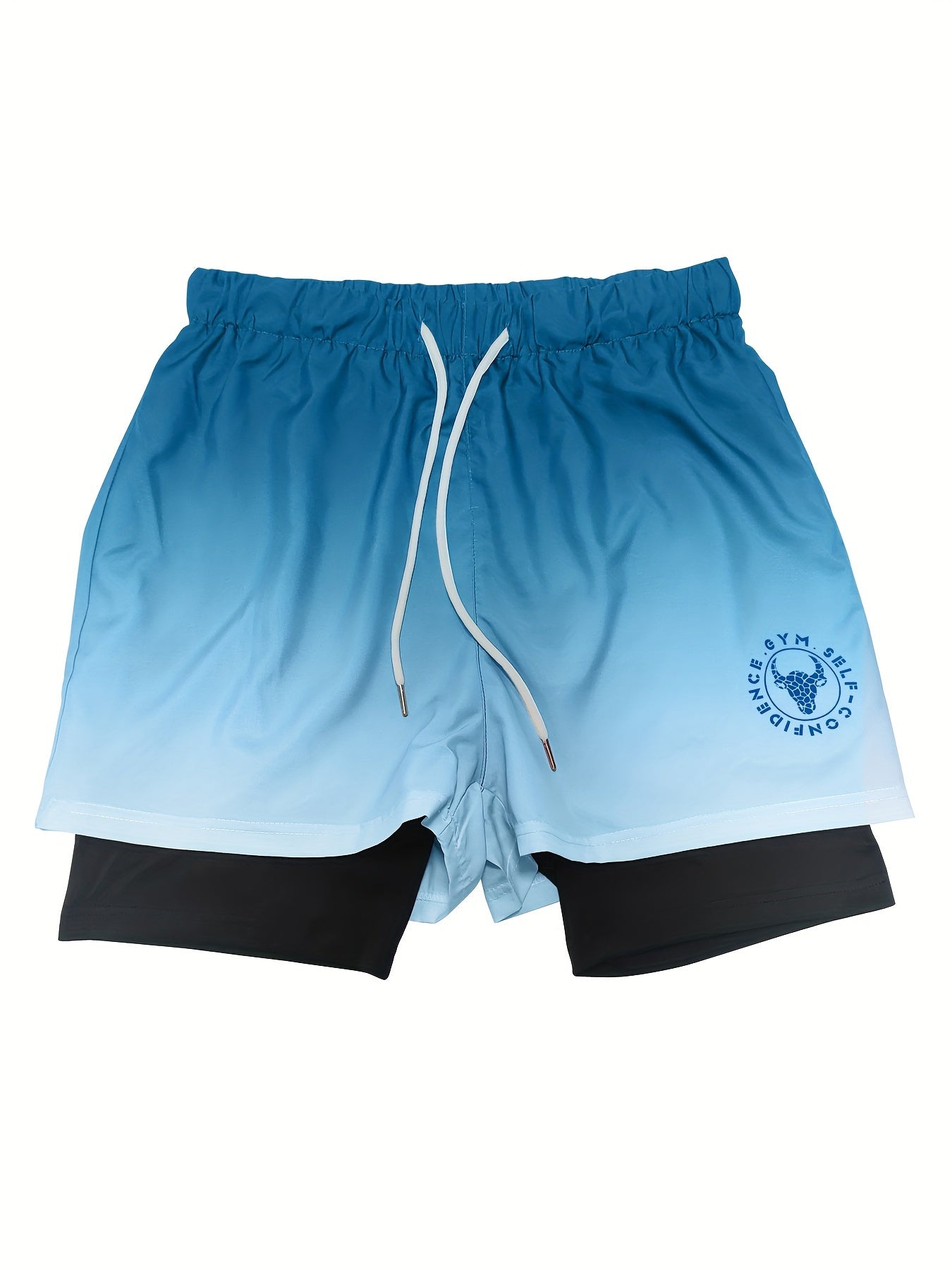 3pcs Lightweight 2-in-1 Sports Shorts With Drawstring & Pockets