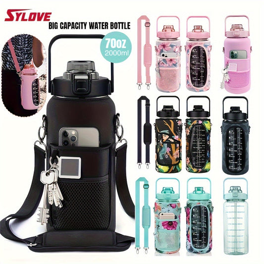 1pc Leakproof Insulated Water Bottle with Straw & Chug Lid