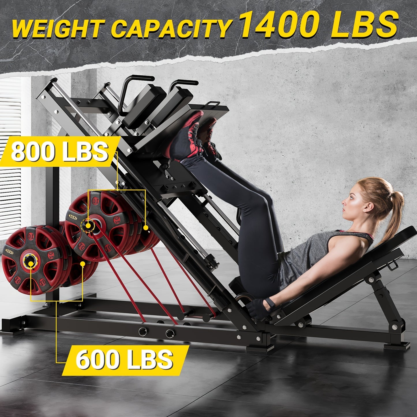 Professional Adjustable Leg Press Machine With Linear Bearings For Home Gym,
