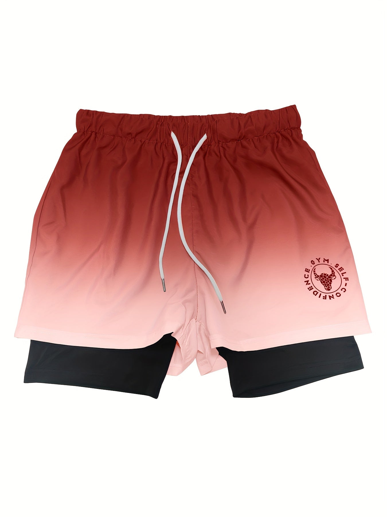 3pcs Lightweight 2-in-1 Sports Shorts With Drawstring & Pockets